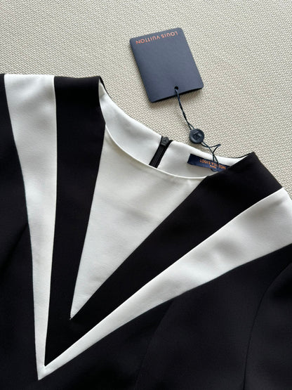 LU White Black  Dress