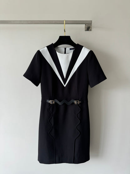 LU White Black  Dress