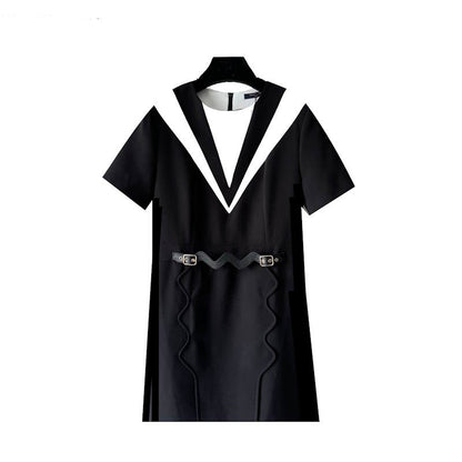 LU White Black  Dress