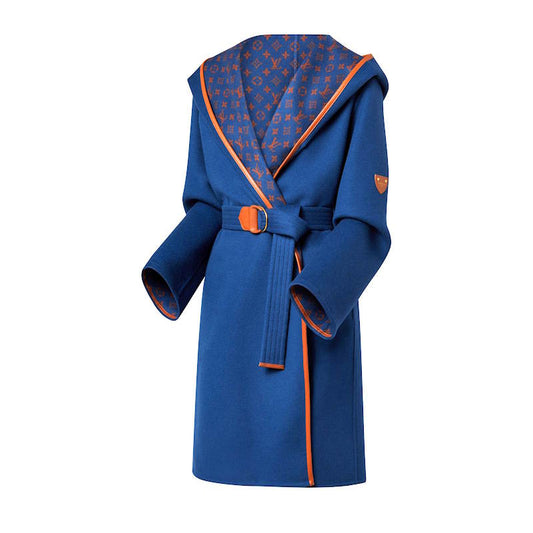 LU Wool Jacket Coat Monogram Woman GO
