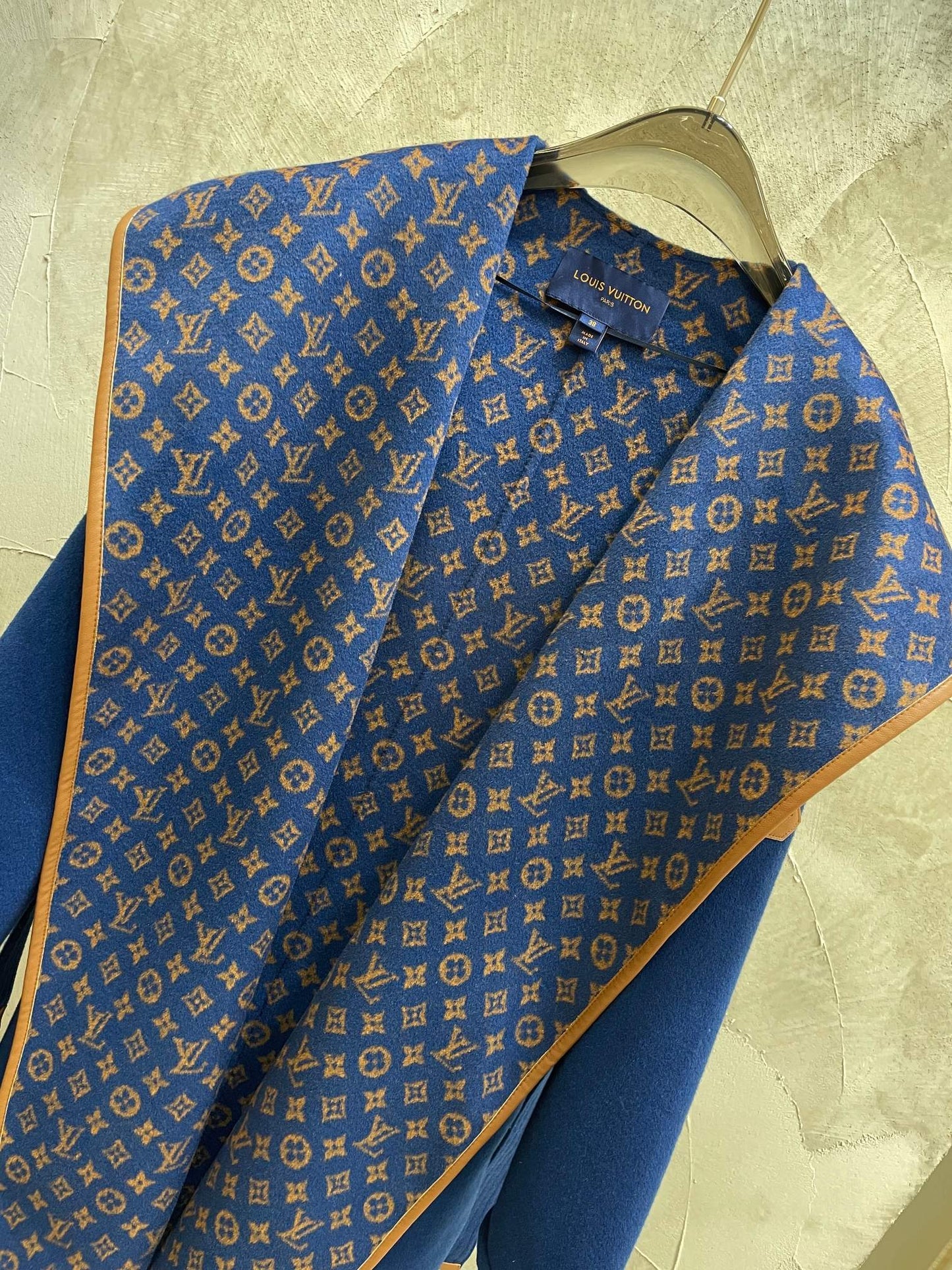 LU Wool Jacket Coat Monogram Woman GO