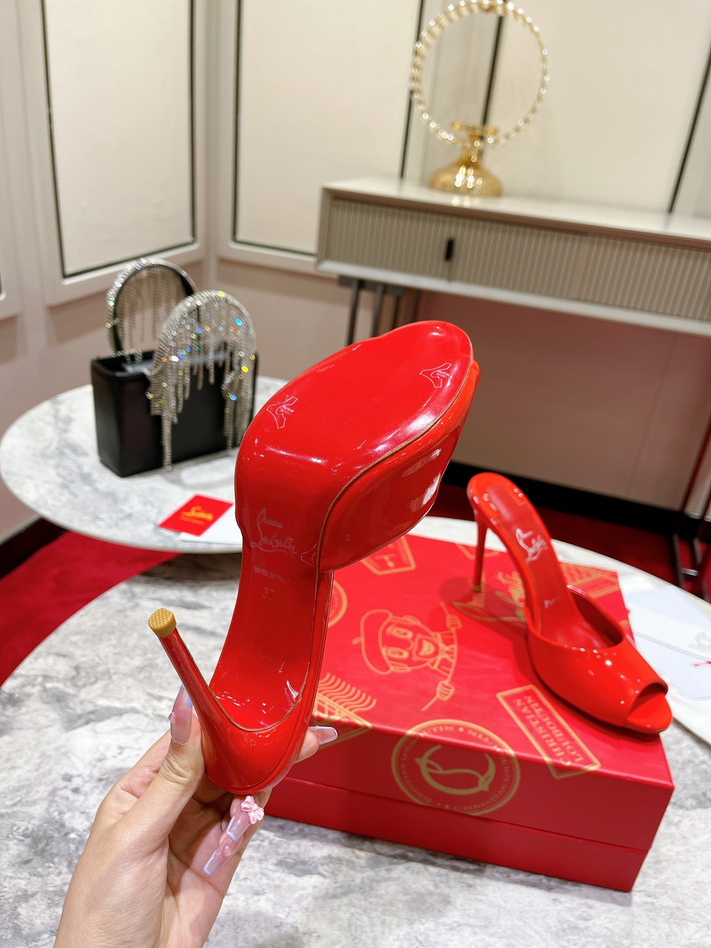 Labutin Heels Shoes Sandals 2 Color 's