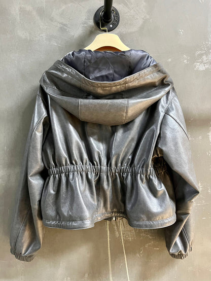 MIU MI PRD Leather Jacket Woman