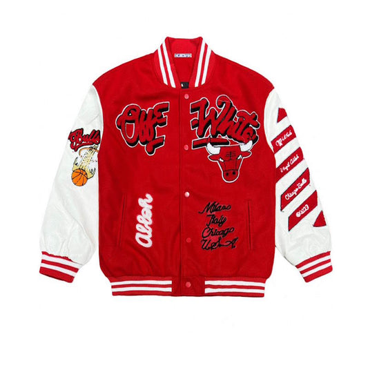 OFF WITE  Varsity  Jacket  Jersey 2 Color 's  GO