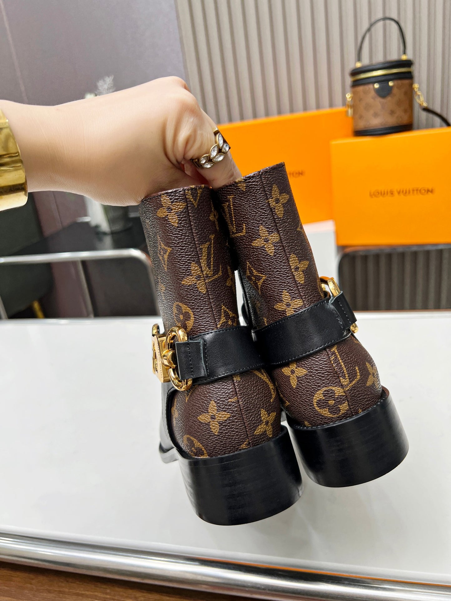 LU Boots  Low Monogram