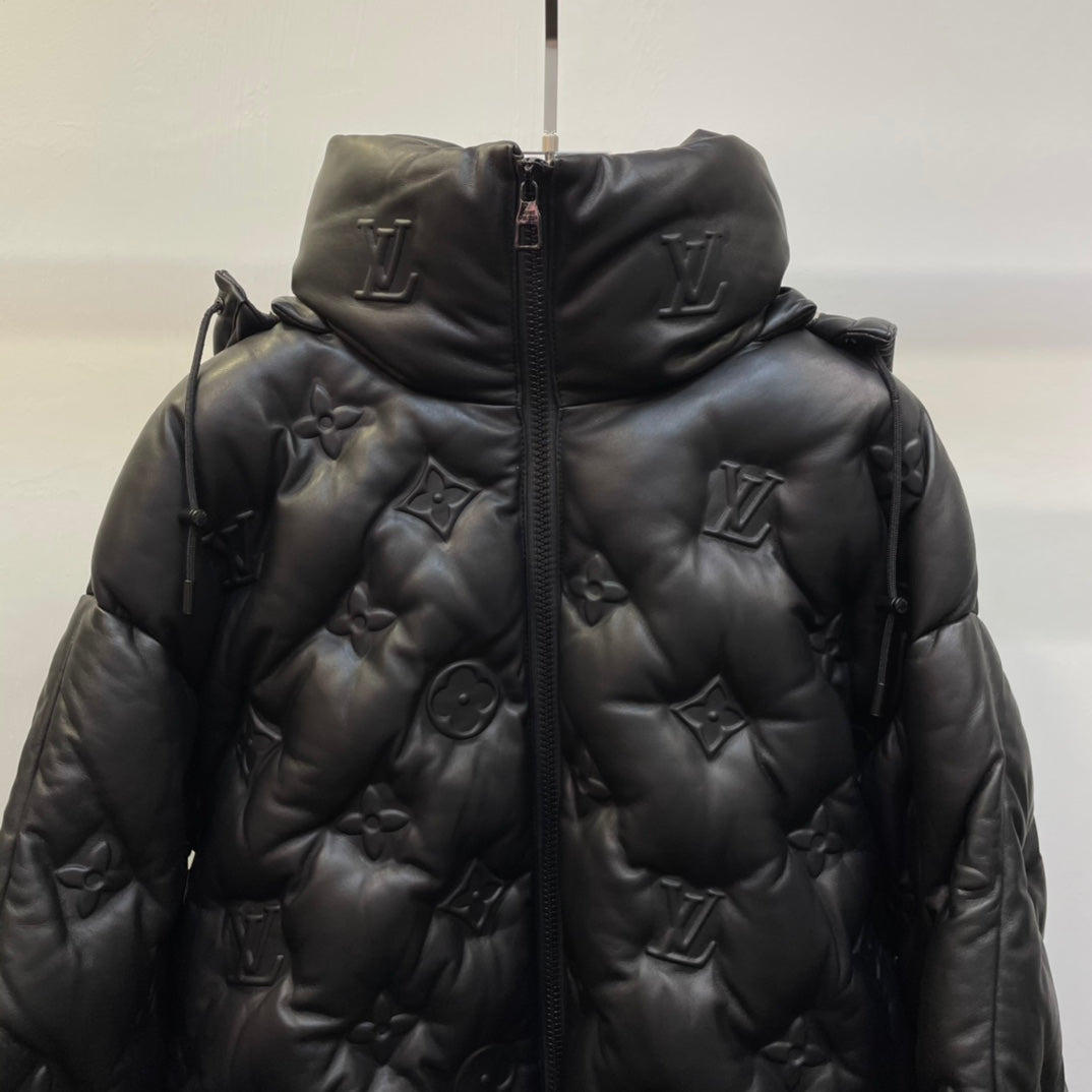 LU Leather  Down Jacket  GO