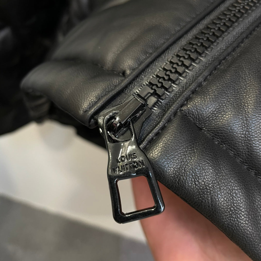 LU Leather  Down Jacket  GO