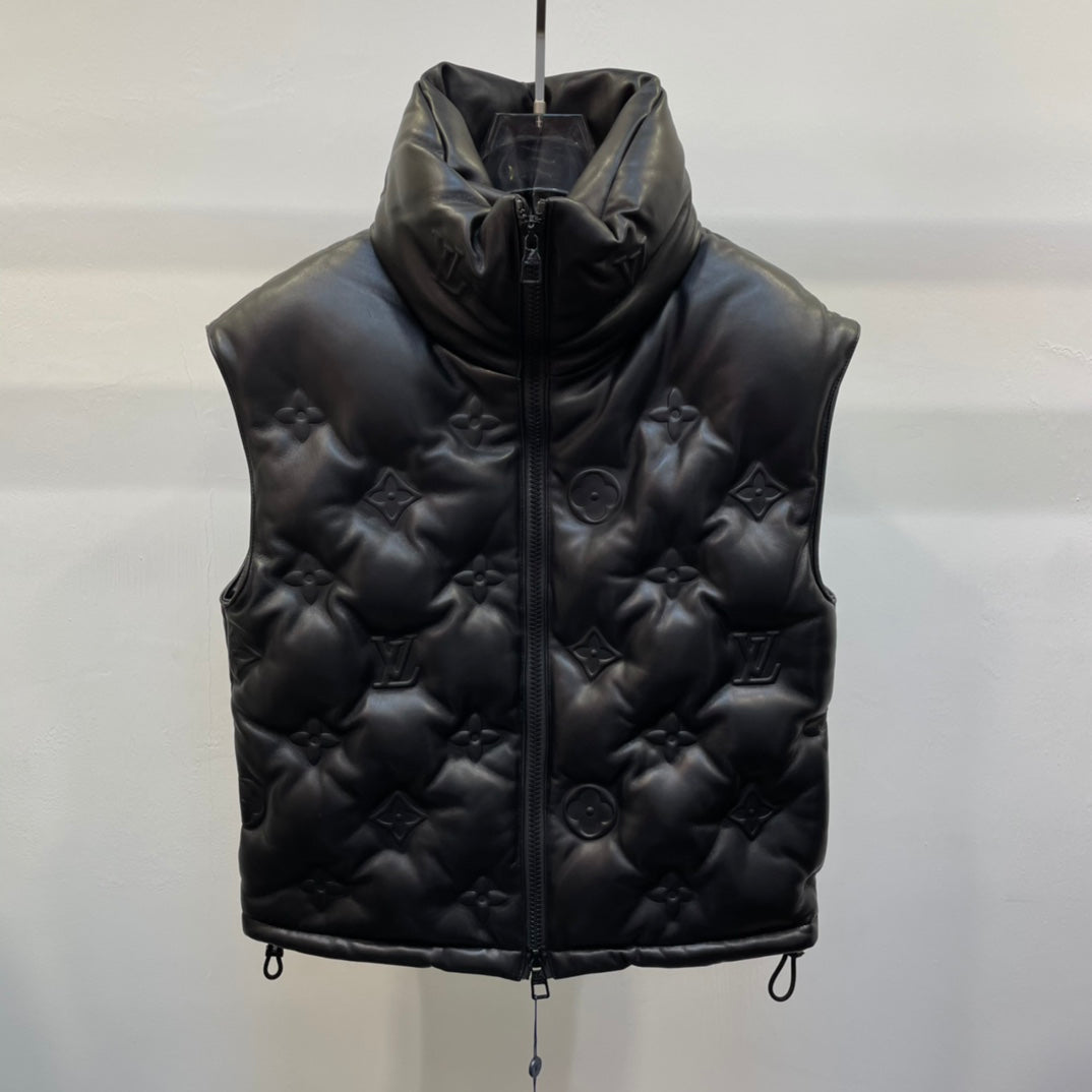 Copy of LU Leather  Down Jacket Vest  GO
