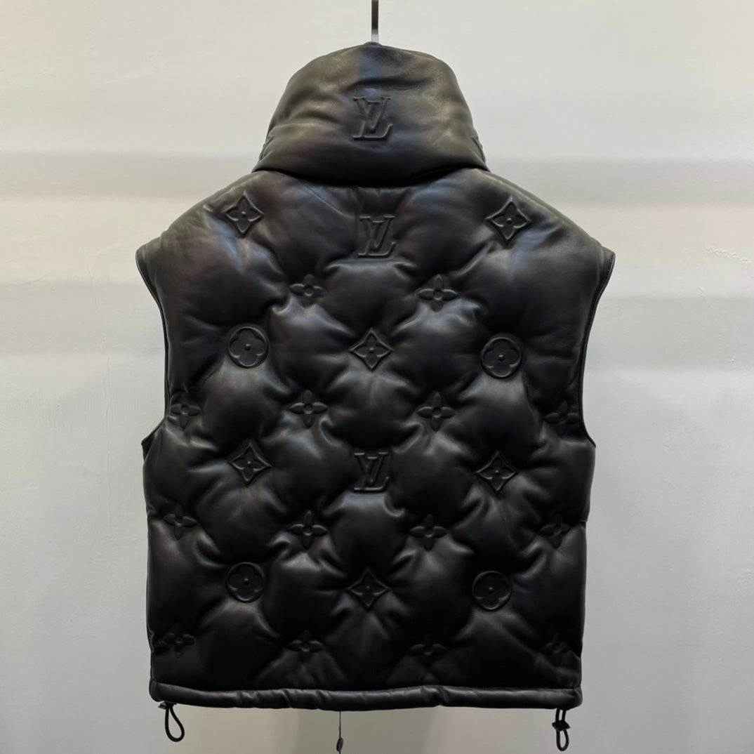 Copy of LU Leather  Down Jacket Vest  GO