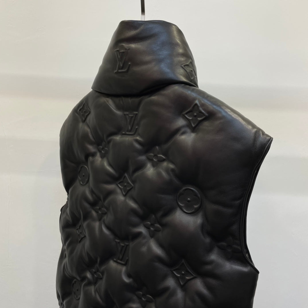 Copy of LU Leather  Down Jacket Vest  GO