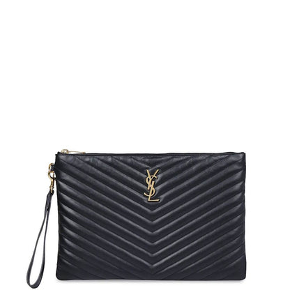 Y L  quilted monogram clutch bag 30Cm
