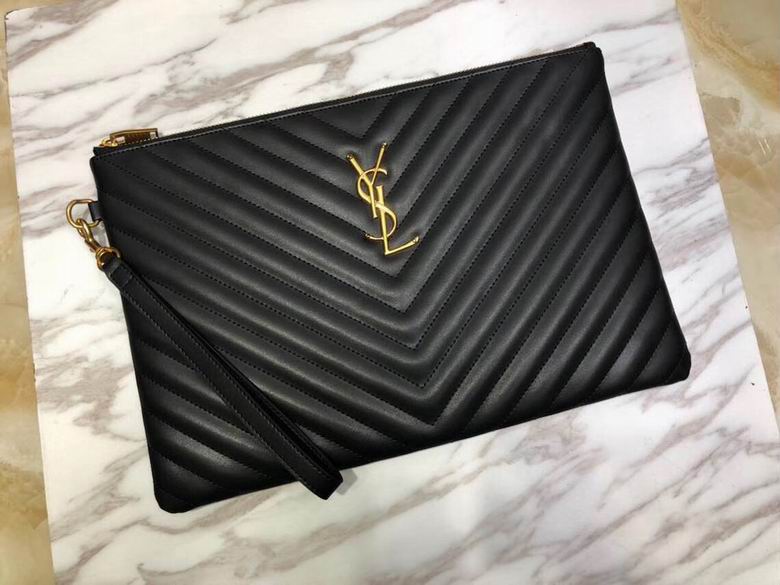 Y L  quilted monogram clutch bag 30Cm