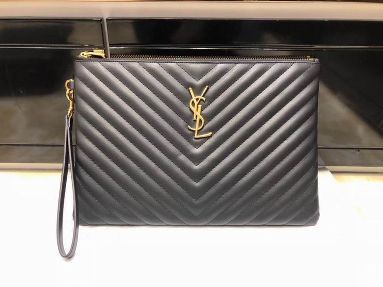 Y L  quilted monogram clutch bag 30Cm