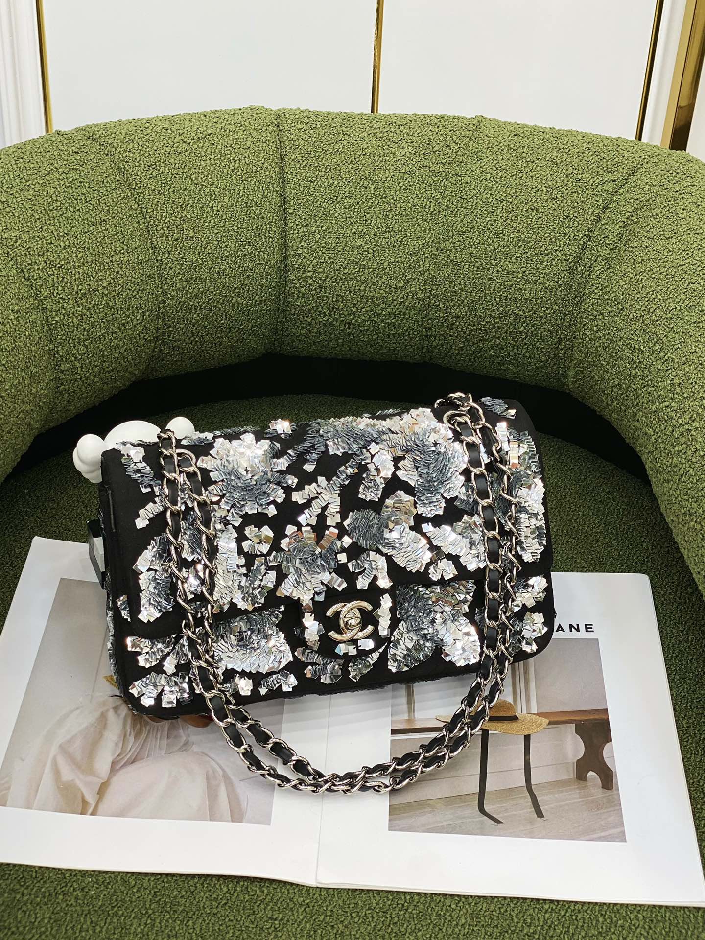 CHL Bag  25 Cm Black Sequin