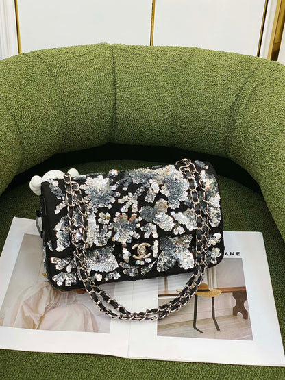 CHL Bag  25 Cm Black Sequin