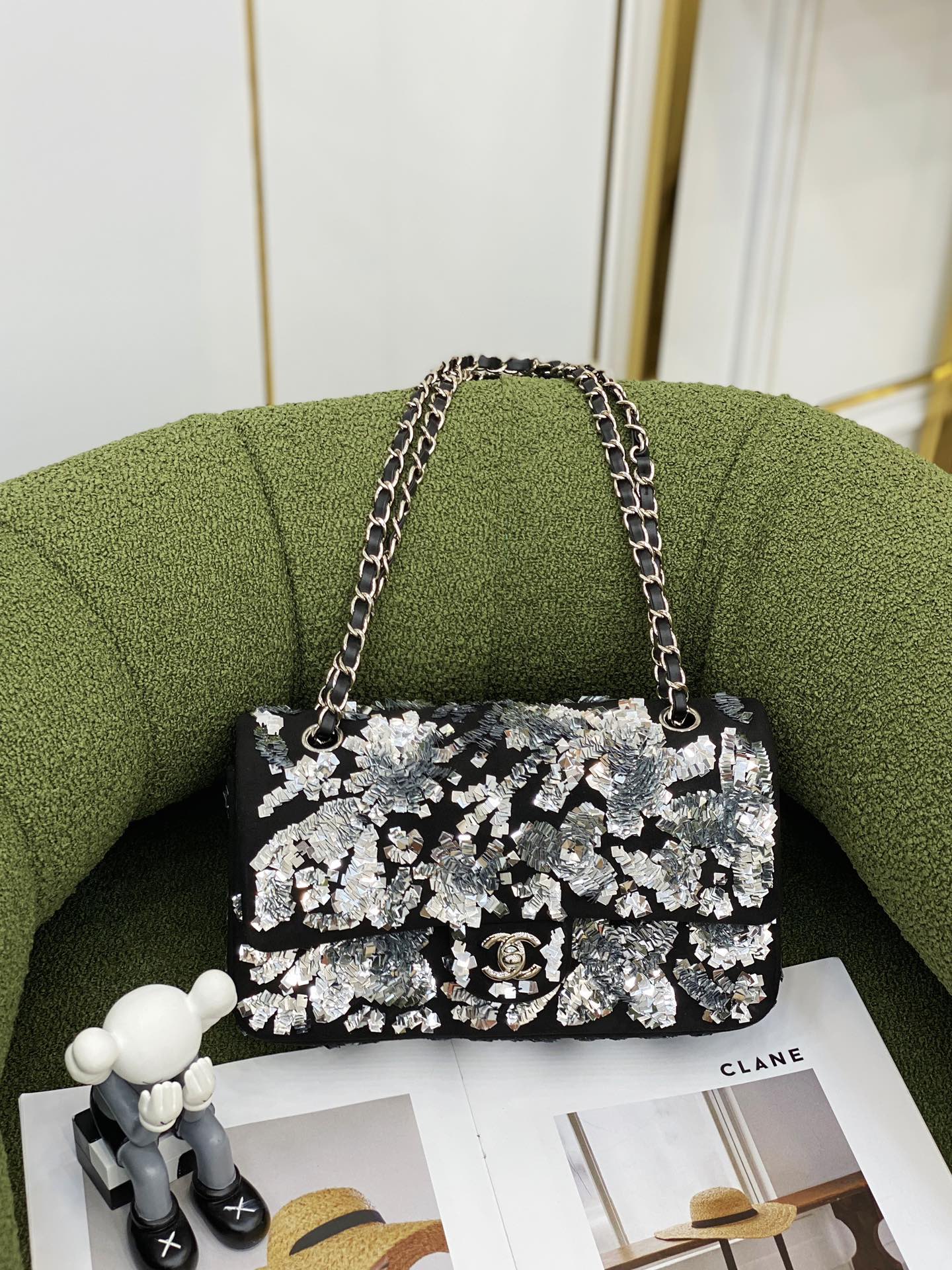 CHL Bag  25 Cm Black Sequin