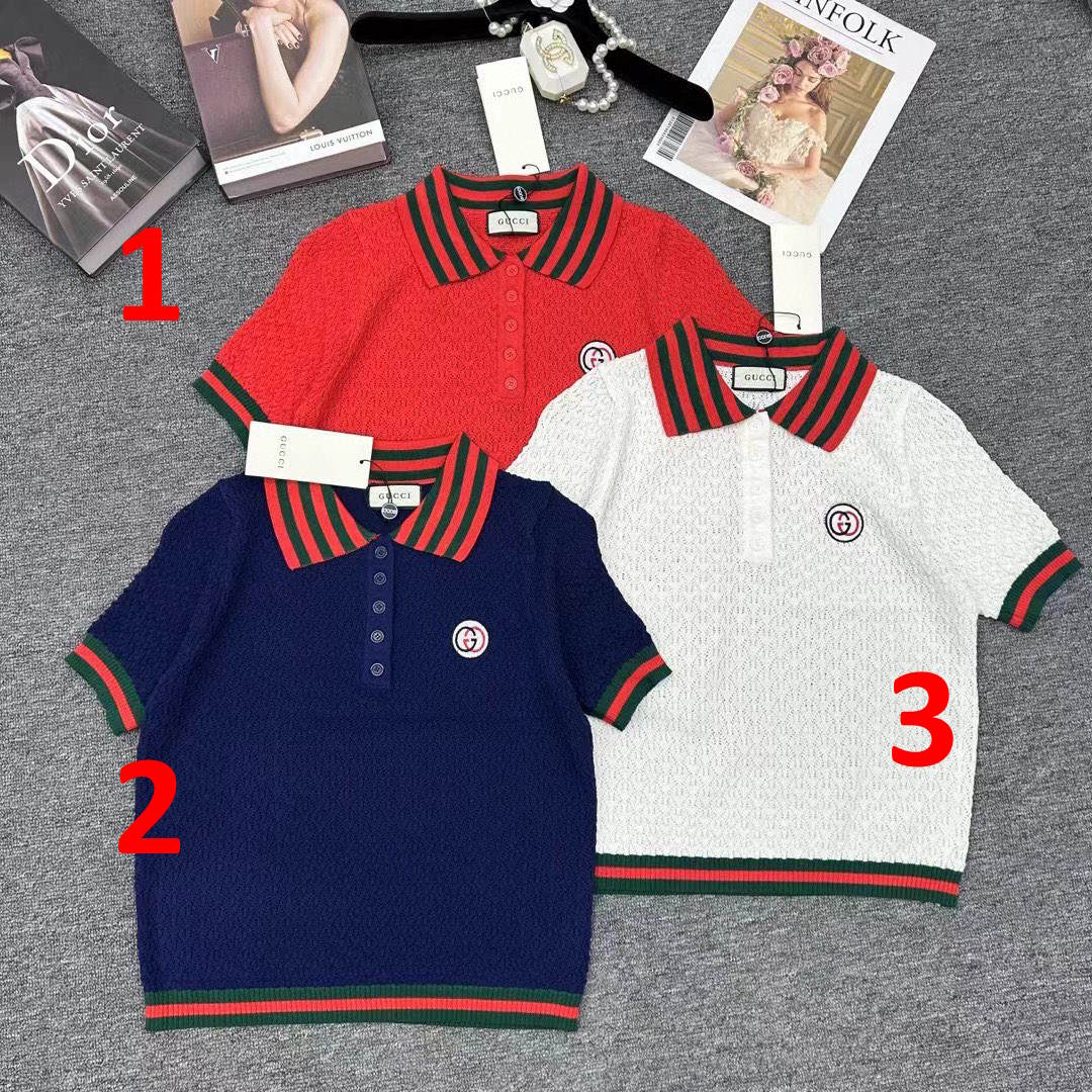 GU T-shirt  knitted Woman 3 Color 's Limited Polo
