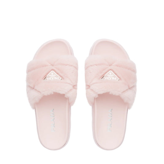 PRD Shearling Slippers  Flat Pink