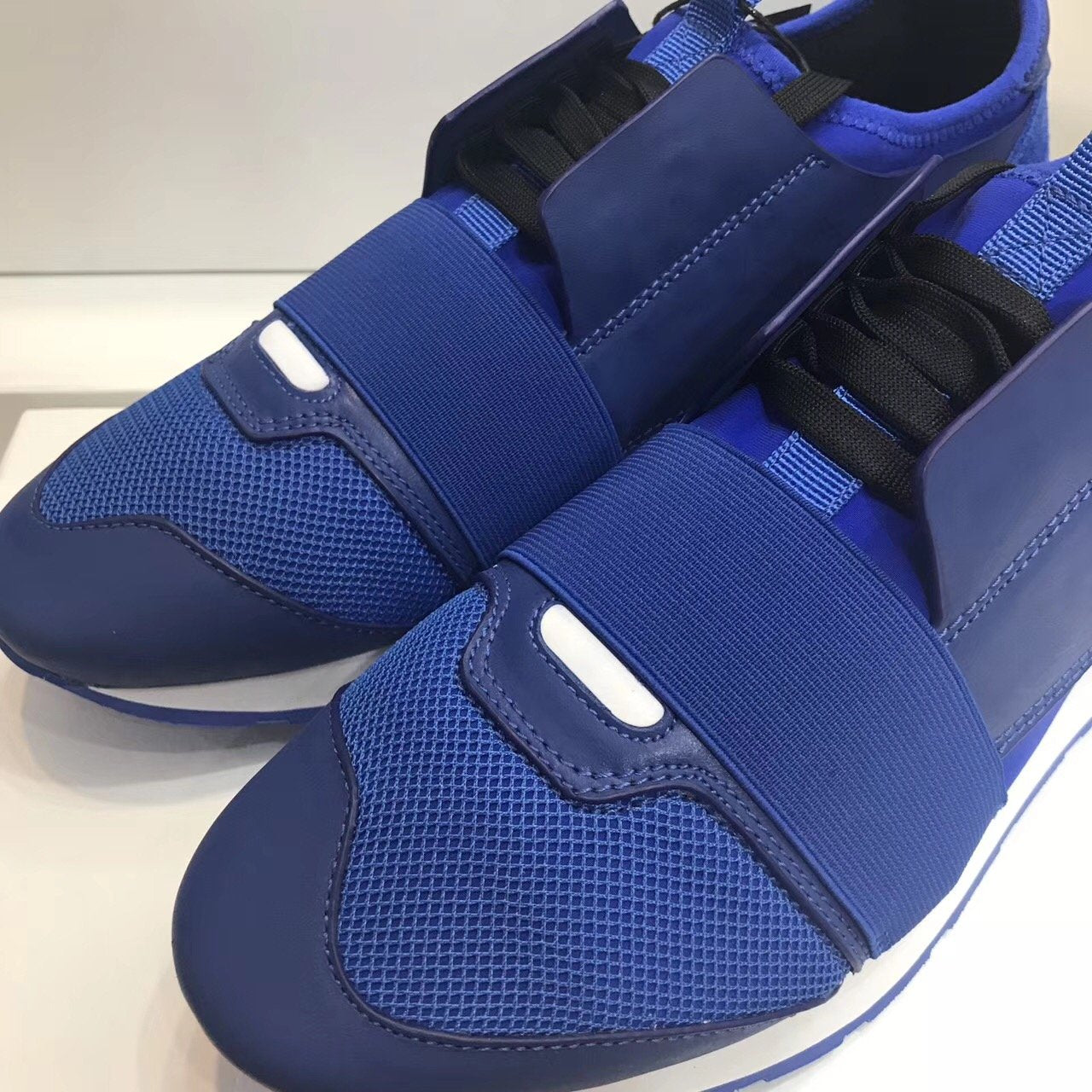SNBAL  Race Runner Leather  Sneakers Blue Jeans