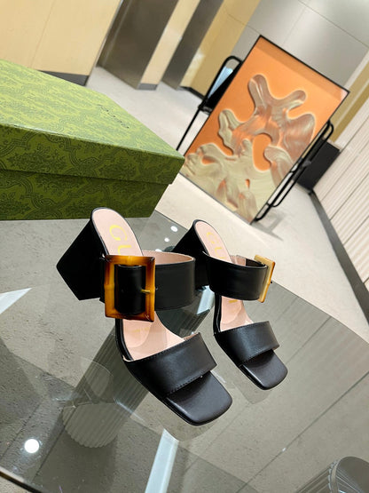 GU  Sandals Shoes Heels Bamboo 3 Color 's