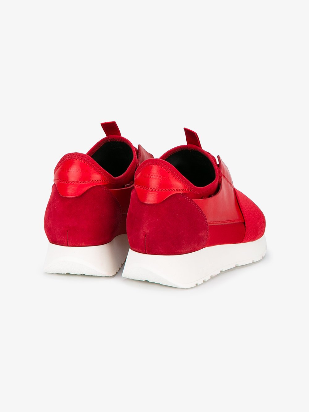 SNBAL  Race Runner Leather Sneakers Red