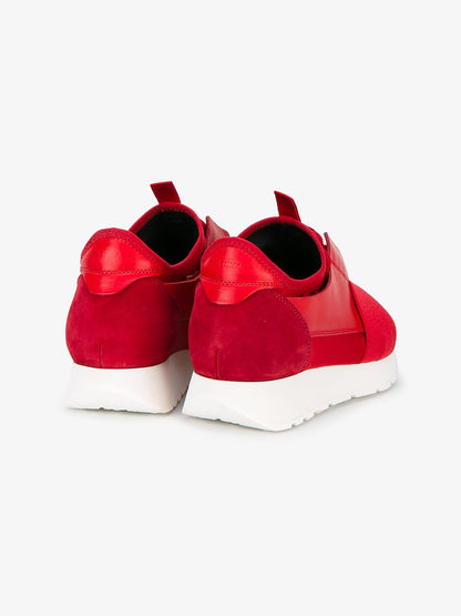 SNBAL  Race Runner Leather Sneakers Red