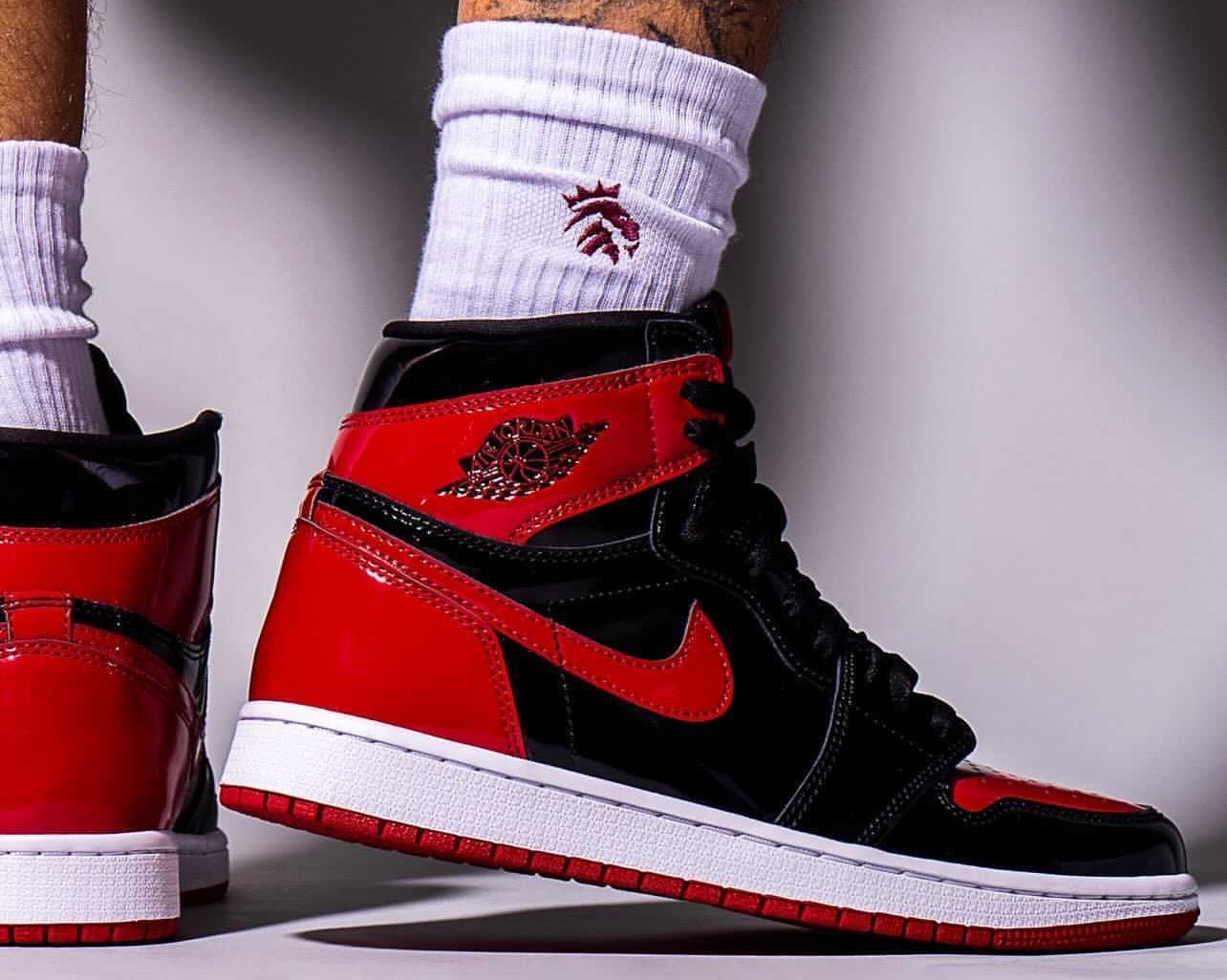 N*KE Retro High OG AJ1  Sneakers jorda BRED