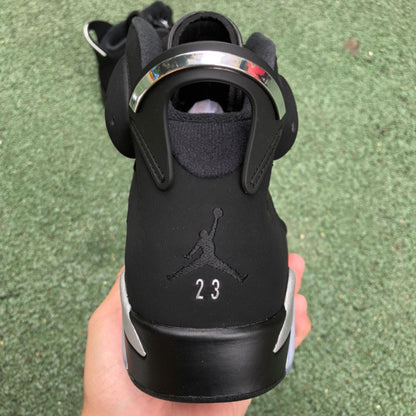 AJ6 N*KE Sneakers Jordan 6 Black Chrome 46