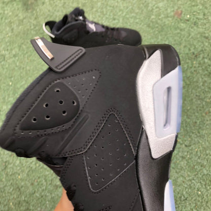 AJ6 N*KE Sneakers Jordan 6 Black Chrome 46