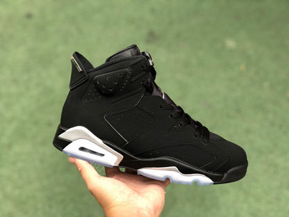 AJ6 N*KE Sneakers Jordan 6 Black Chrome 46