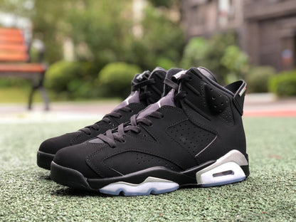 AJ6 N*KE Sneakers Jordan 6 Black Chrome 46