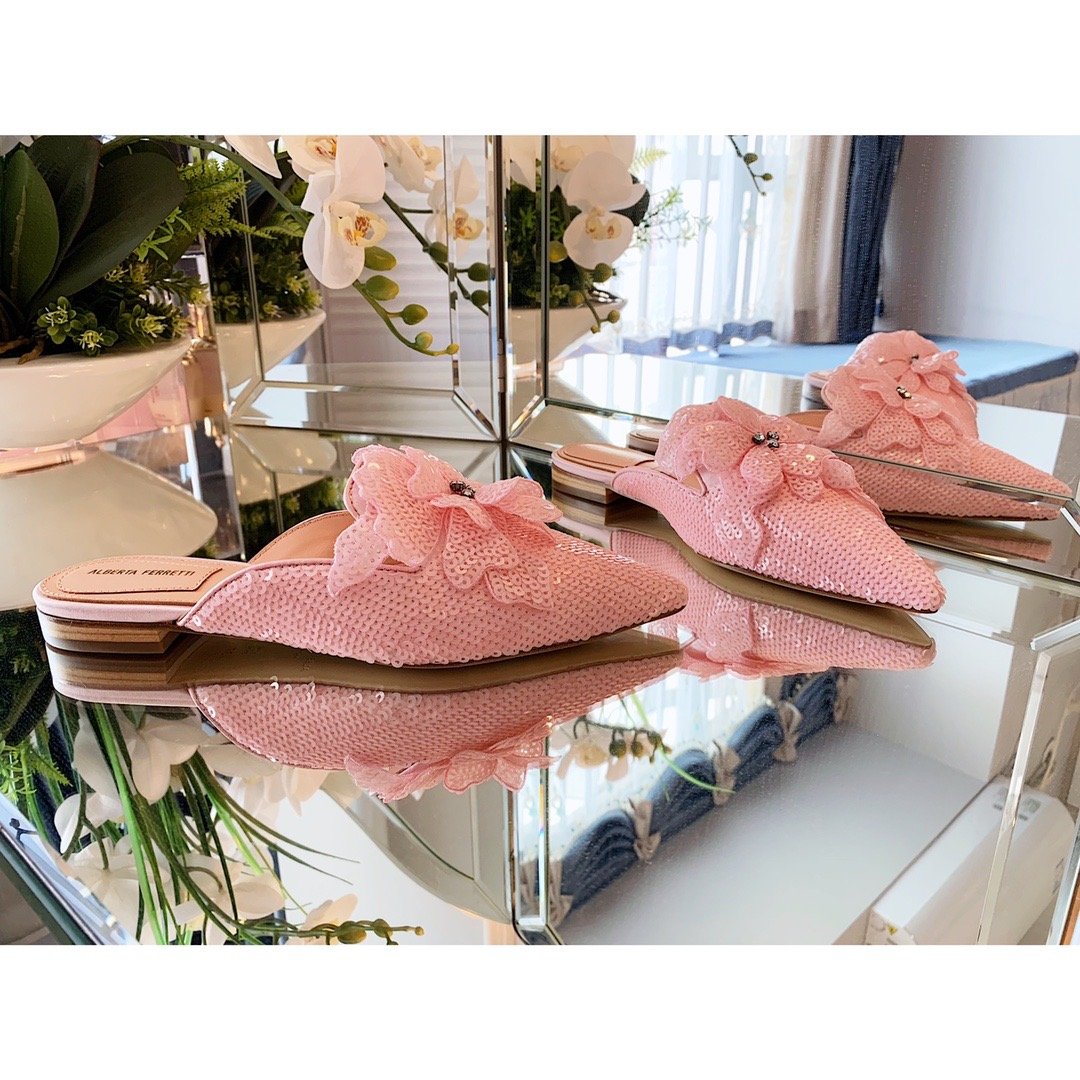 Alberta Fer Shoes Pink Mule