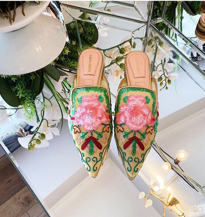 Alberta Fer Shoes Flowers Mule
