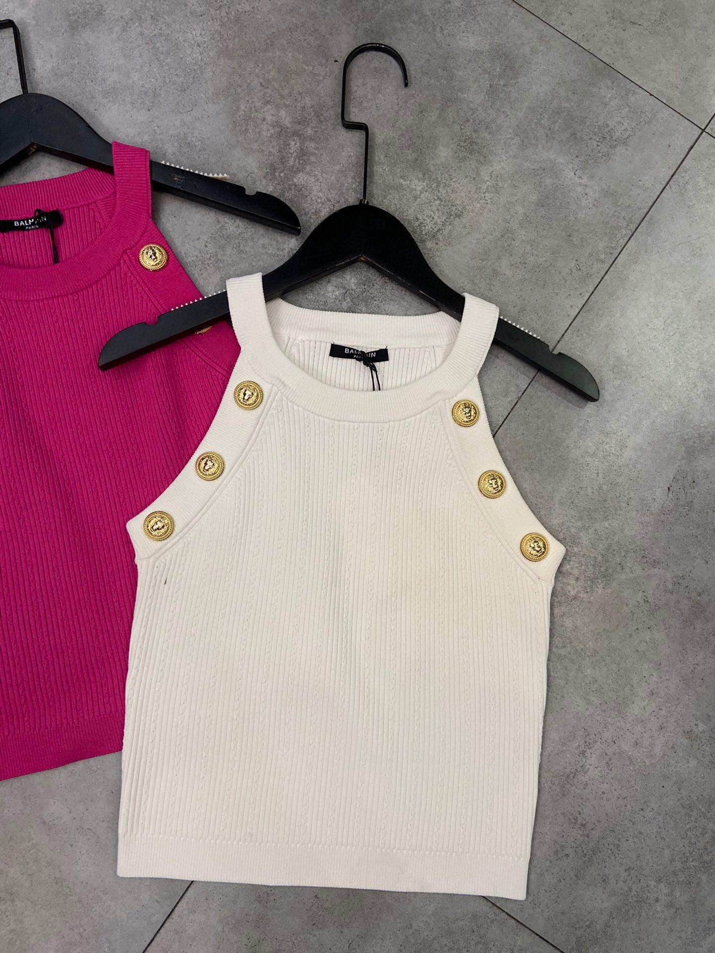 BALMA  Tank Knitted Top  T - shirt  3 Color's Woman