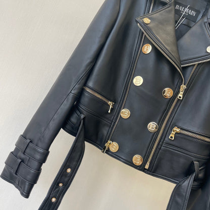 BALMA  Leather Jacket Woman