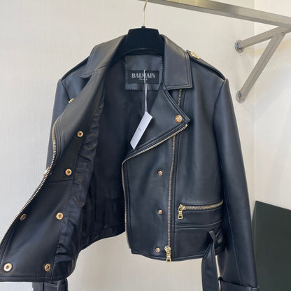 BALMA  Leather Jacket Woman