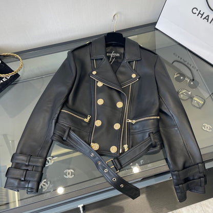 BALMA  Leather Jacket Woman