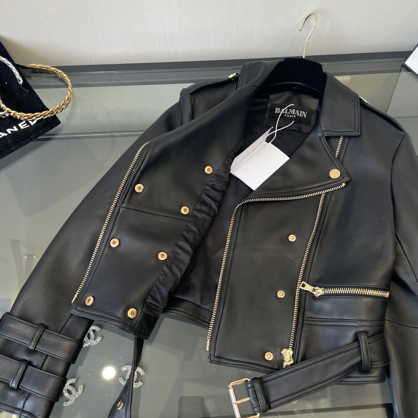 BALMA  Leather Jacket Woman
