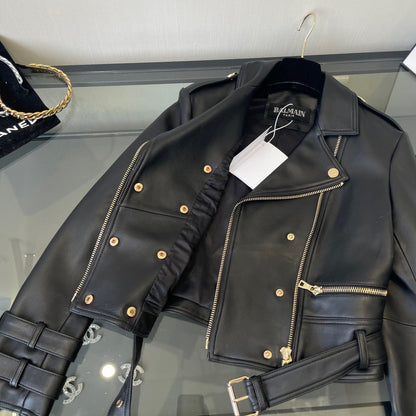 BALMA  Leather Jacket Woman