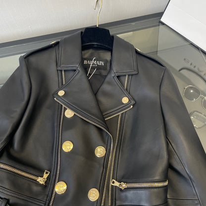 BALMA  Leather Jacket Woman