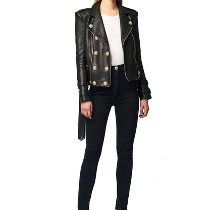 BALMA  Leather Jacket Woman