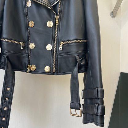 BALMA  Leather Jacket Woman