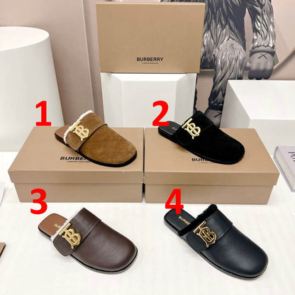 *BURBBER  Shearling  Mule Slippers 3 Color 's
