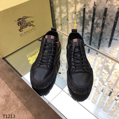 *BURBBER High Sneakers Plaid Black