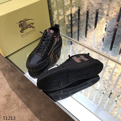 *BURBBER High Sneakers Plaid Black