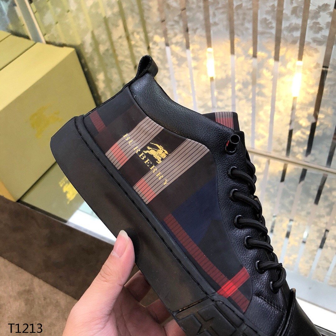 *BURBBER High Sneakers Plaid Black