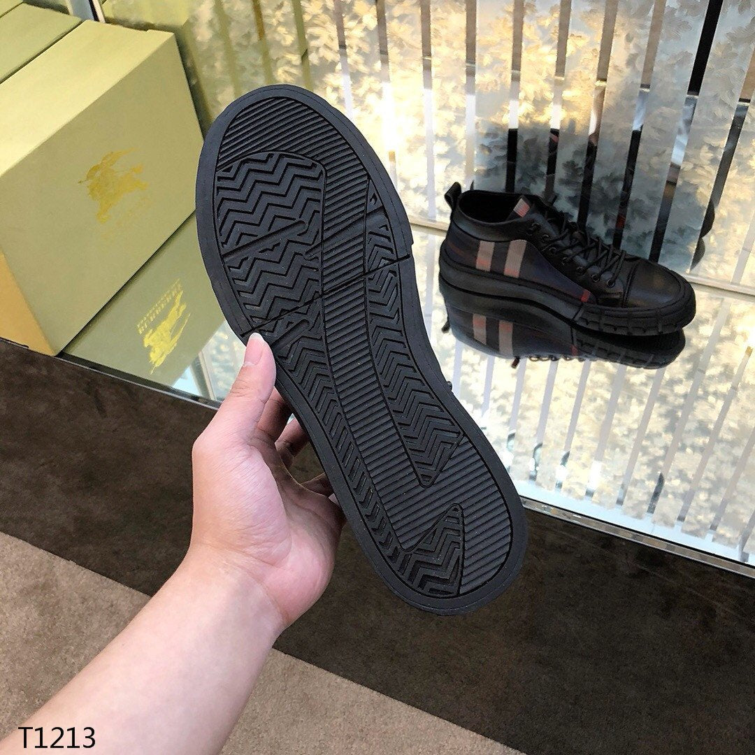 *BURBBER High Sneakers Plaid Black