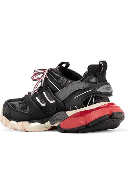 SNBAL Track Trainers Sneakers  Black Red