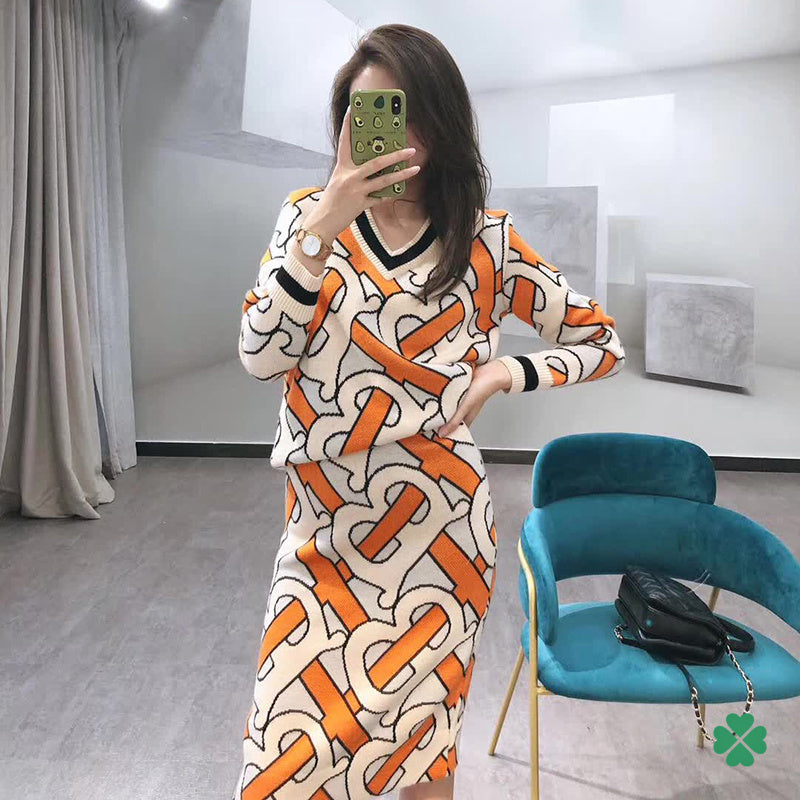 *BURBBER Dress Knitted