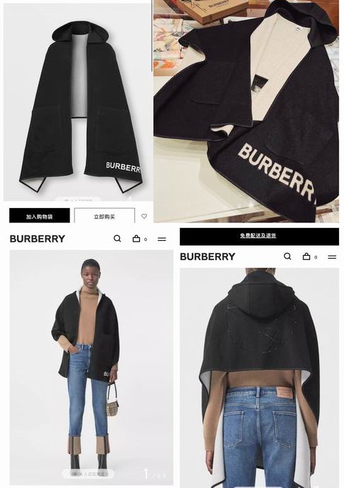 *BURBBER  Scarf Jaccard Cape